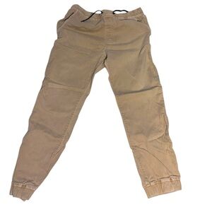 American Eagle Active Flex Joggers Beige Men’s Size M Elastic Waist